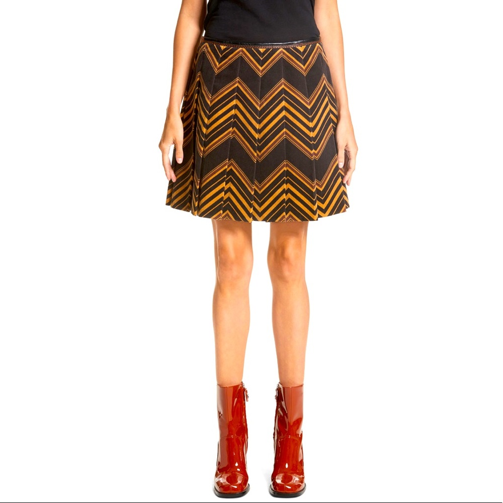 Mark Jacobs brown chevron skirt